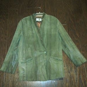 Leather women's Genuine leather jacket sneak anaconda leather